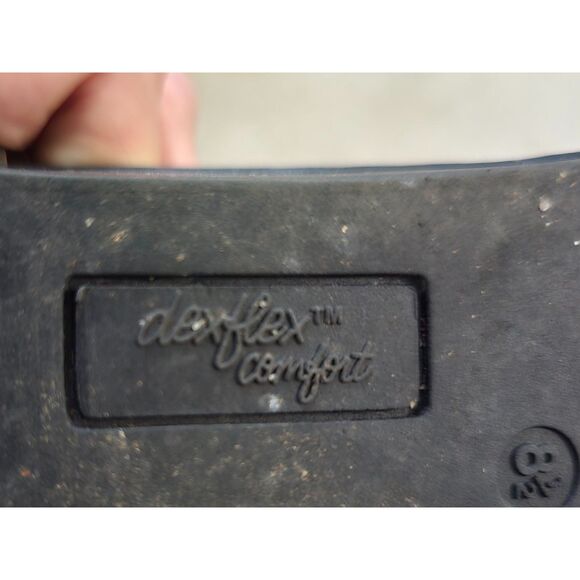 Black Dexflex Comfort Sandals Size 8.5 - Like New - Picture 7 of 7